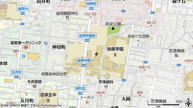 〒410-0013 静岡県沼津市東熊堂の地図