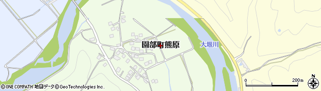 京都府南丹市園部町熊原周辺の地図