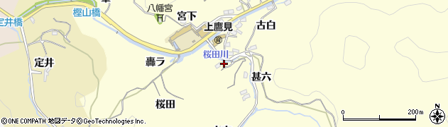 愛知県豊田市上高町（桜田）周辺の地図