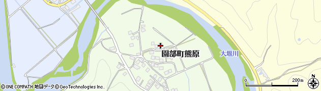 京都府南丹市園部町熊原（竹ノ花）周辺の地図