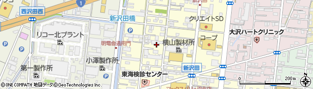 静岡県沼津市新沢田町周辺の地図
