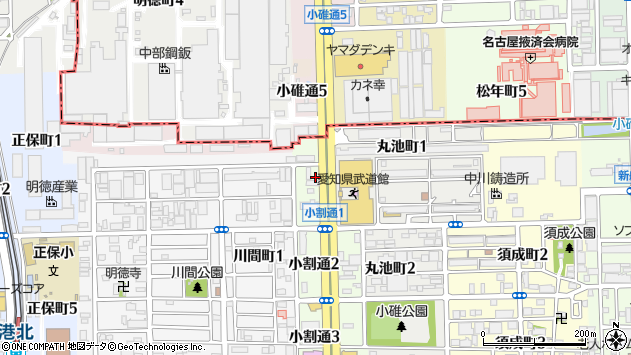〒455-0077 愛知県名古屋市港区小割通の地図