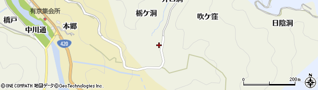 愛知県豊田市有洞町井口洞周辺の地図