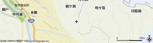 愛知県豊田市有洞町（井口洞）周辺の地図