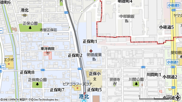〒455-0074 愛知県名古屋市港区正保町の地図