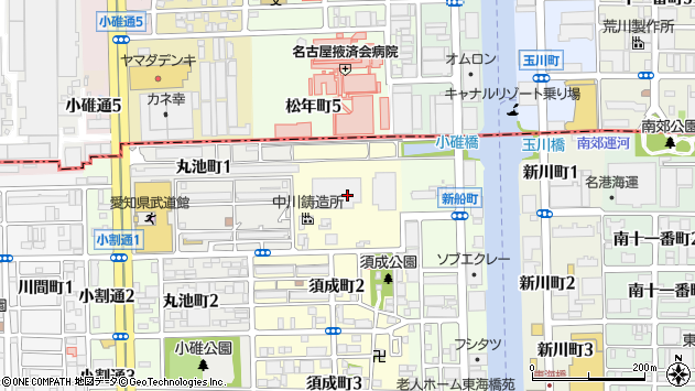 〒455-0072 愛知県名古屋市港区須成町の地図