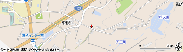 愛知県豊田市勘八町中根89周辺の地図
