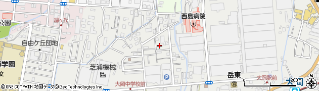 大岡駅前公園周辺の地図