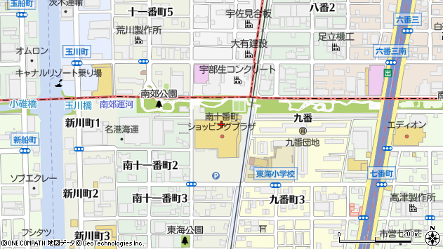 〒455-0007 愛知県名古屋市港区南十番町の地図