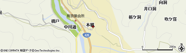 愛知県豊田市安実京町本郷64周辺の地図