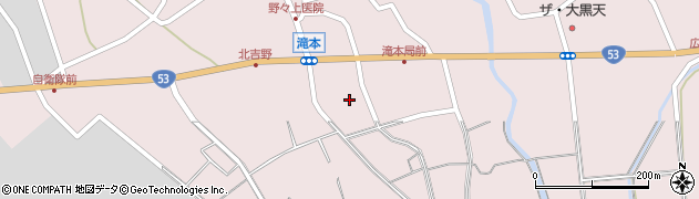 奈義町立　滝川つくし幼稚園周辺の地図