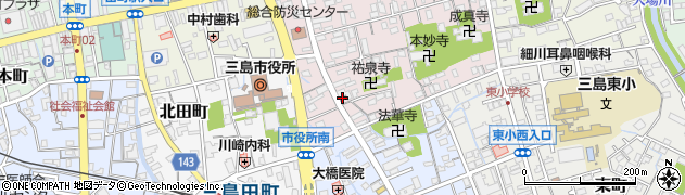 三島大社町郵便局周辺の地図