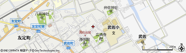 滋賀県近江八幡市武佐町664周辺の地図