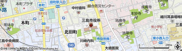 三島市役所　議会事務局周辺の地図