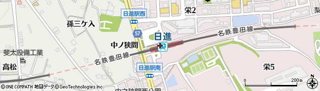愛知県日進市周辺の地図