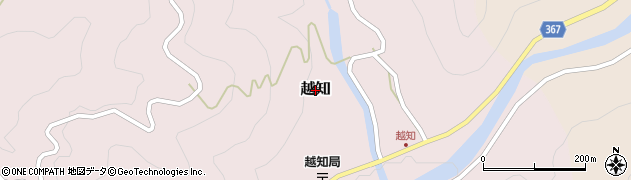 兵庫県神河町（神崎郡）越知周辺の地図