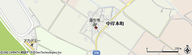 滋賀県東近江市中岸本町周辺の地図