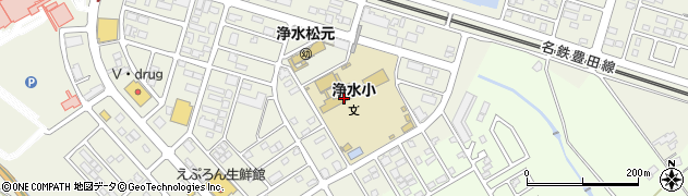 豊田市立浄水小学校周辺の地図