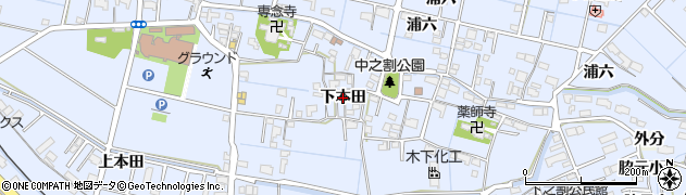 愛知県弥富市鯏浦町（下本田）周辺の地図