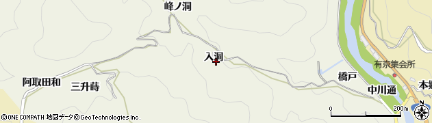 愛知県豊田市東川端町（入洞）周辺の地図