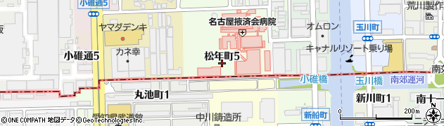 愛知県名古屋市中川区松年町5丁目周辺の地図