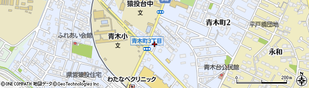 愛知県豊田市青木町周辺の地図