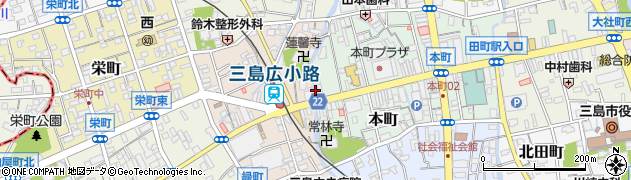 静岡中央銀行三島支店周辺の地図