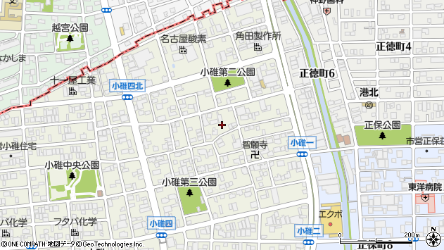 〒455-0801 愛知県名古屋市港区小碓の地図