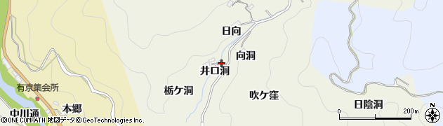愛知県豊田市有洞町井口洞22周辺の地図