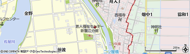 愛知県蟹江町（海部郡）蟹江新田（五反割）周辺の地図