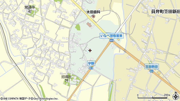 〒511-0206 三重県いなべ市員弁町宇野の地図