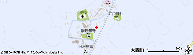 島根県大田市大森町周辺の地図