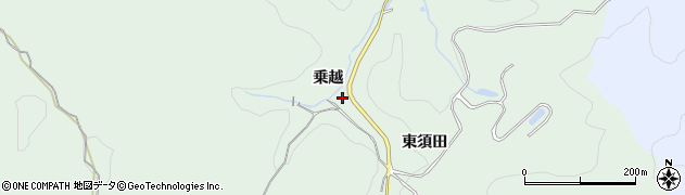 愛知県豊田市山中町乗越周辺の地図