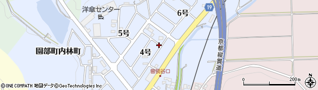 京都府南丹市園部町内林町（上陸所）周辺の地図