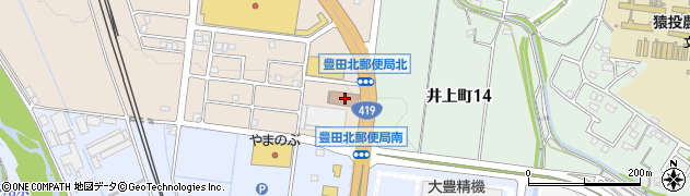 豊田北郵便局周辺の地図