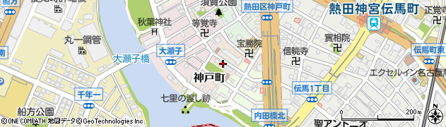 愛知県名古屋市熱田区神戸町周辺の地図