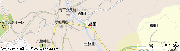 愛知県豊田市寺下町鳶巣周辺の地図