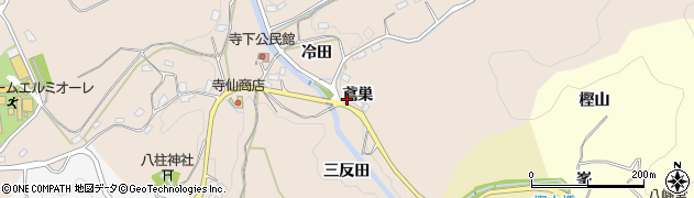 愛知県豊田市寺下町（鳶巣）周辺の地図
