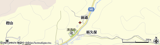 愛知県豊田市上高町（前通）周辺の地図