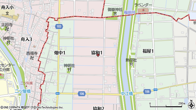 〒455-0869 愛知県名古屋市港区協和の地図