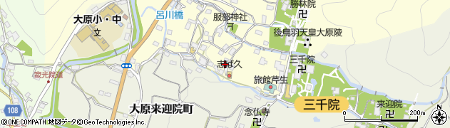 京都府京都市左京区大原勝林院町58周辺の地図