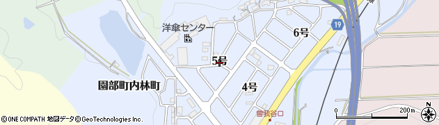 京都府南丹市園部町内林町（５号）周辺の地図