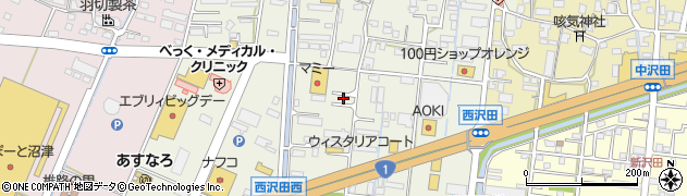 静岡県沼津市西沢田周辺の地図