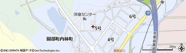 京都府南丹市園部町内林町（荒代）周辺の地図