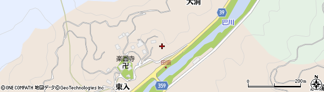 愛知県豊田市田振町大洞周辺の地図