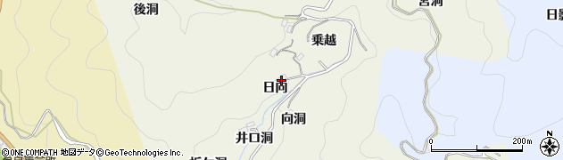 愛知県豊田市有洞町日向周辺の地図