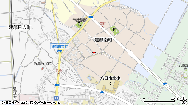 〒527-0005 滋賀県東近江市建部南町の地図
