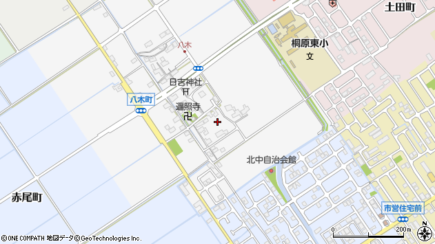 〒523-0051 滋賀県近江八幡市八木町の地図