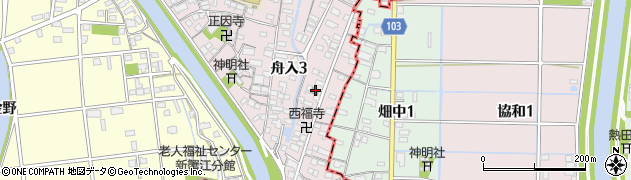 蟹江舟入郵便局周辺の地図