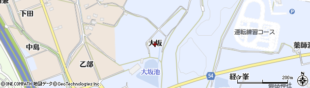 愛知県みよし市福谷町（大坂）周辺の地図